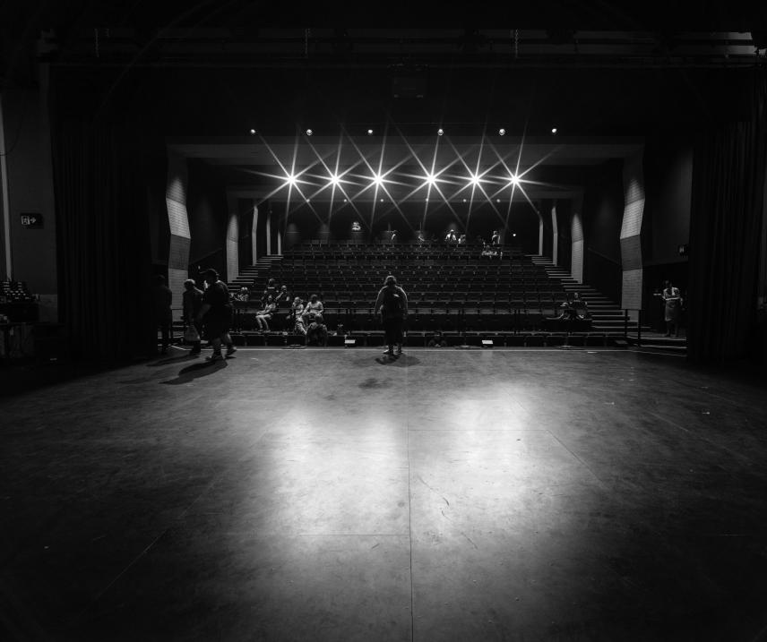 A black box theater is a simple, unadorned performance space that can be adapted to fit the staging and seating requirements of many different types of theatrical productions.
